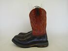Ariat Mens Size 11.5 D Orange Brown Leather Steel Toe Cowboy Western Boots