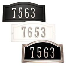 Warwick Custom Arch House Number Plaques and Satin Nickel Address Numbers