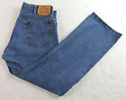 Levis 517 Mens 33 x 30 Distressed Red Tab Rugged Denim Blue Jeans