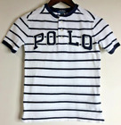 Polo Ralph Lauren Boys Size 8 POLO Logo Short Sleeve Shirt No Collar Stripe