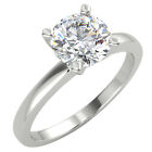 1.04 Ct Round Cut VS2/F Solitaire Diamond Engagement Ring 14K White Gold