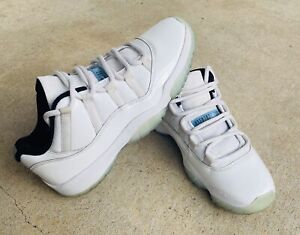 Size 9.5 - Jordan 11 Retro Low Legend Blue EUC Nike Sneaker AV2187-117 Mens
