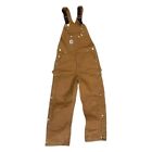 Carhartt R41 Size 34x32 Duck Zip to Thigh Bib Overall Quilt Lined Construction
