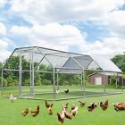 19’x9’x6.5’ Chicken Playpen Outdoor Metal Large Chicken Coop Walk-in Hen Cage