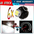 6x White T3 Neo Wedge LED Bulb Lamp Instrument Cluster Climate Dash Switch Light