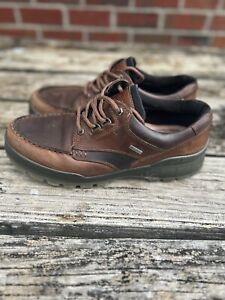 ECCO Track 25 Bison Brown Leather GoreTex Waterproof Low Hiking Shoe Size 10