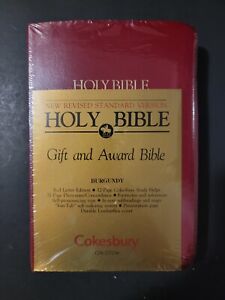 NEW Cokesbury NRSV Gift and Award Bible: Burgundy Leather, Red Letter Edition
