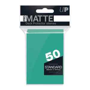 Ultra Pro Gaming Sleeves Deck Protector AQUA PRO MATTE Standard Size 50-Pack