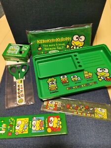 Sanrio Kero Kero Keroppi stationery set with tool box 1994 Hard-to-find item