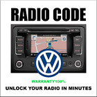 UNLOCK  RADIO CODES VW RCD300  PIN 16 STEREO RNS315 VOLKSWAGEN FAST SERVICE