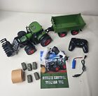 Remote Control Tractor, Farm RC Tractor & Truck Toy with Trailer and Loading Arm