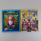 Alice in Wonderland + Through The Looking Glass Blu Ray Bundle W Slipcovers
