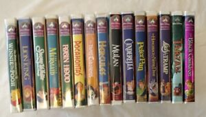 Vintage Disney Masterpiece Collection VHS Clamshell Lot of 14 Classic Movies