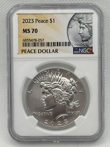 2023 peace silver dollar NGC MS 70 With Box And COA