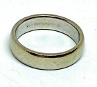 14K white Solid Gold Ring comfort Band  SZ 8 classic 7 grams 5.29mm wide