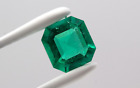 9mm 2.3 Carat Square GIA Certified Fine Natural Colombian Emerald Loose Gemstone