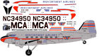 Mid Continent first Douglas DC-3 pointerdog7 decals for Testors Italeri 1/72