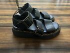 Doc Martens Gryphon Quad Gladiator Sandals Black Leather Platform US 5 UK 3 / 36