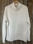 Lafayette 148 Ivory Knit Sweater Cowl Neck Cotton Silk Blend Size L/XL *Read*