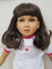 My Twinn 22 inch Doll Brunette, T-shirt, Light Blue Eyes Or Hazel 1996