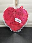 Vintage Russell Stover Heart Candy Empty Box Red/white Lace Added Valentine