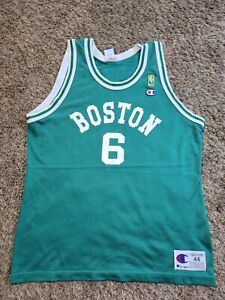 Rare Vtg Bill RUSSELL Champion Gold Logo NBA Boston Celtics Jersey Sz 44 L