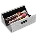 Byootique Makeup Brush Holder Case PU Cosmetic Organizer Travel Silver Glitter