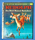 1958 Rudolph the Red-Nosed Reindeer vintage Little Golden Book FIRST A PRINTING