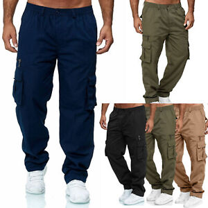 Men's Flex Cargo Trousers Heavy Duty Stretch Casual Pants US