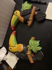 Vntg Casals Pottery 2 “Bird Toucan” Figurine Peru -