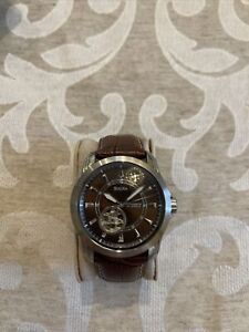 Bulova Mens Automatic Watch With Leather Band