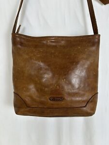 Frye Melissa Swing Pack Crossbody Bag Distressed Leather Brown