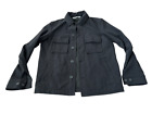 Zara Mens Jacket Black Size Small Long Sleeve Pockets Collared shacket shirt