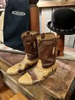 Lucchese 2000 Men’s 12EE, 2 tone Ostrich & Leather Western Boots W/ Soft Case