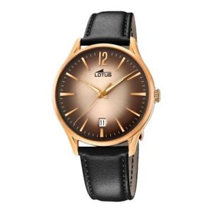 Lotus Revival 39mm Rose Gold Plated Calendar Leather Strap 18404/2 Watch