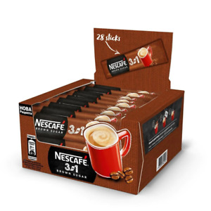 Nescafe 3 in 1 Brown Sugar Instant Coffee Single Packets 28x16.5g