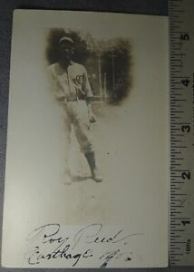 Identified Baseball Player Carthage Joplin Missouri Mo Uniform Rppc Azo Postcard