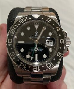 Rolex GMT-Master II Black 40mm Ceramic Date Stainless Steel Watch 116710LN