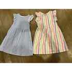 H&M girls sundresses sz 6-7 stripe sleeveless cotton summer