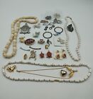 Vintage Jewelry Bulk Lot Junk Drawer Costume Jewelry Necklaces And More