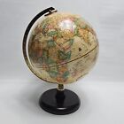 Vintage Replogle 9 Inch World Classic Series Globe Raised Relief Wood Base - USA