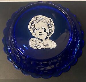 Shirley Temple Cobalt Blue 1930 Depression Glass Child's Cereal Bowl