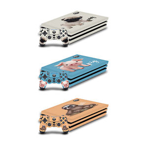 OFFICIAL ANIMAL CLUB INTERNATIONAL FACES VINYL SKIN FOR SONY PS4 PRO BUNDLE