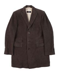Hugo Boss Classic Long Angora-Wool Trench Coat / Jacket Size L / EU52 / UK42