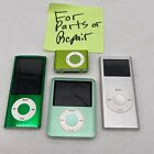 Lot of 4 Apple iPods FOR PARTS or REPAIR Green