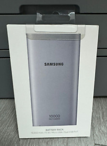 Samsung EB-P1100B Silver Dual USB 10000mAh Battery Fast Charging Slim Power Bank