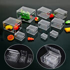 Mini Clear Plastic Small Box Hook Jewelry Earplug Container Storage Boxes Hot