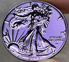 RARE 2023 Purple Gilded American Silver Eagle 1 oz Coin COLORIZED :