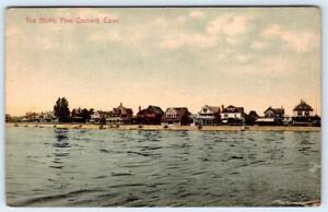 1910's THE BLUFFS*PINE ORCHARD CONNECTICUT*CT*WATERFRONT BEACH COTTAGES POSTCARD