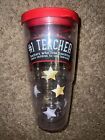 Tervis Tumbler 24 Oz #1 Teacher All Over Stars Cup With Lid